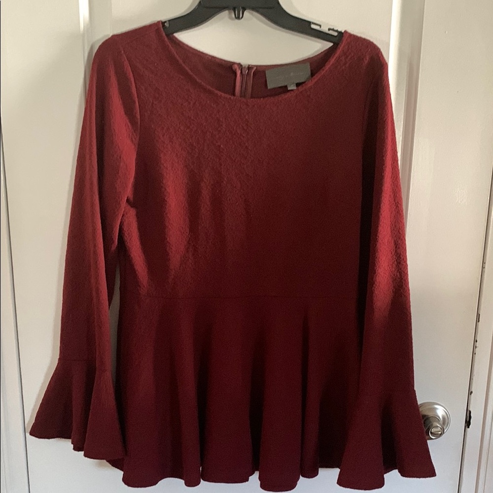 Sunday in Brooklyn Deep Red Knit Top